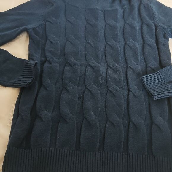 Suzy Shier Knitted Turtle Neck Long Sleeves Sweater XS Blue - Picture 15 of 16